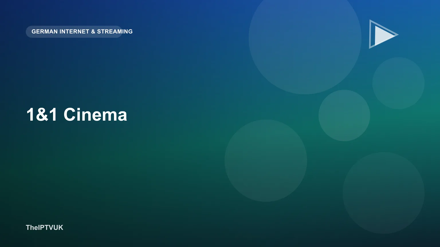 Wohnzimmer mit Fernseher, der ein Filmpaket-Menü über eine 1&1 Internetverbindung zeigt