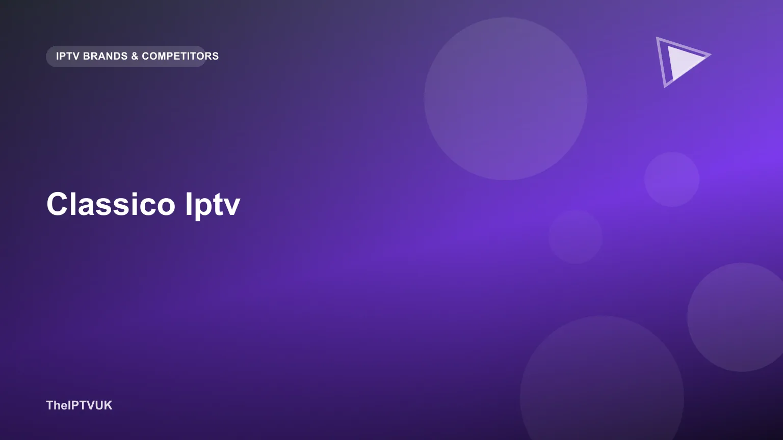 Generic smart TV screen showing a third-party IPTV app interface representing Classico IPTV