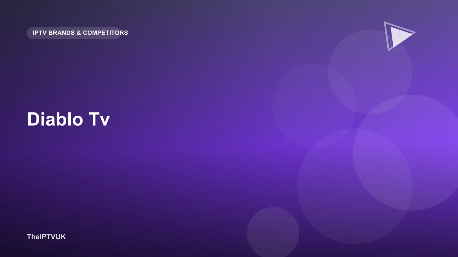 Television screen showing a generic streaming app menu representing Diablo TV