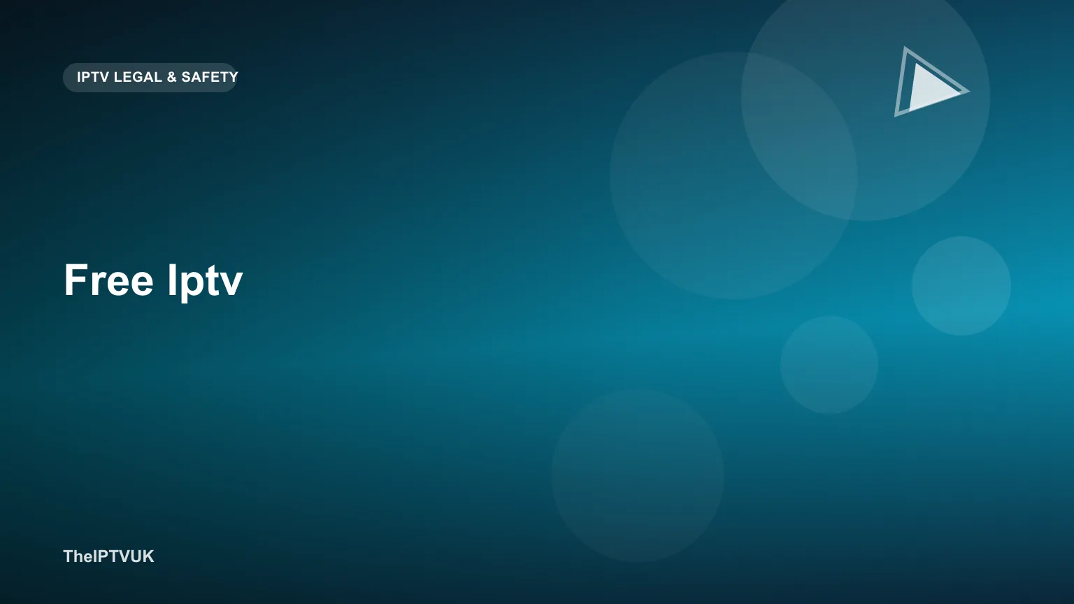 Warning symbol overlaid on a streaming interface representing free IPTV risks