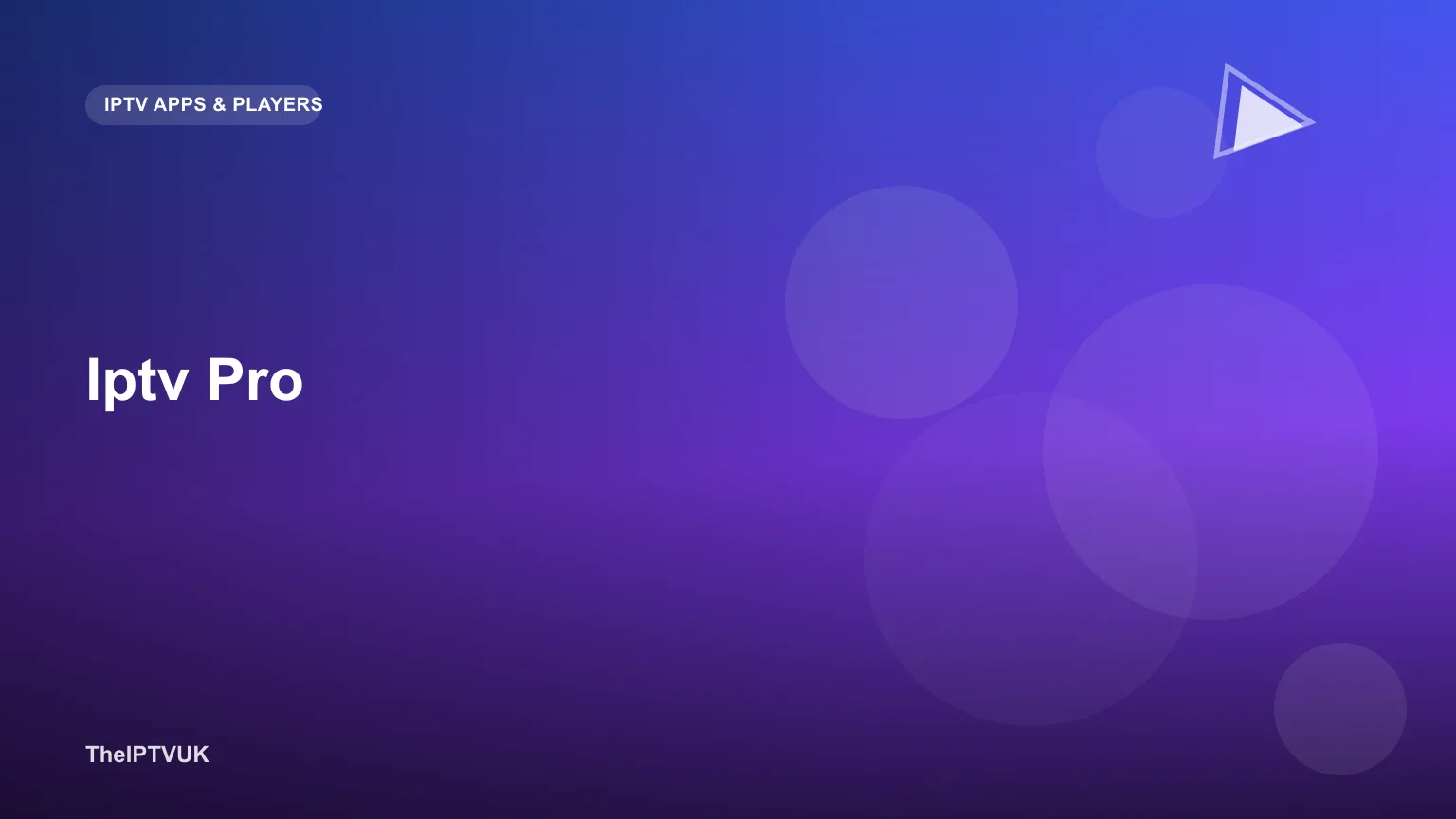 IPTV Pro app icon among several streaming apps on a device home screen