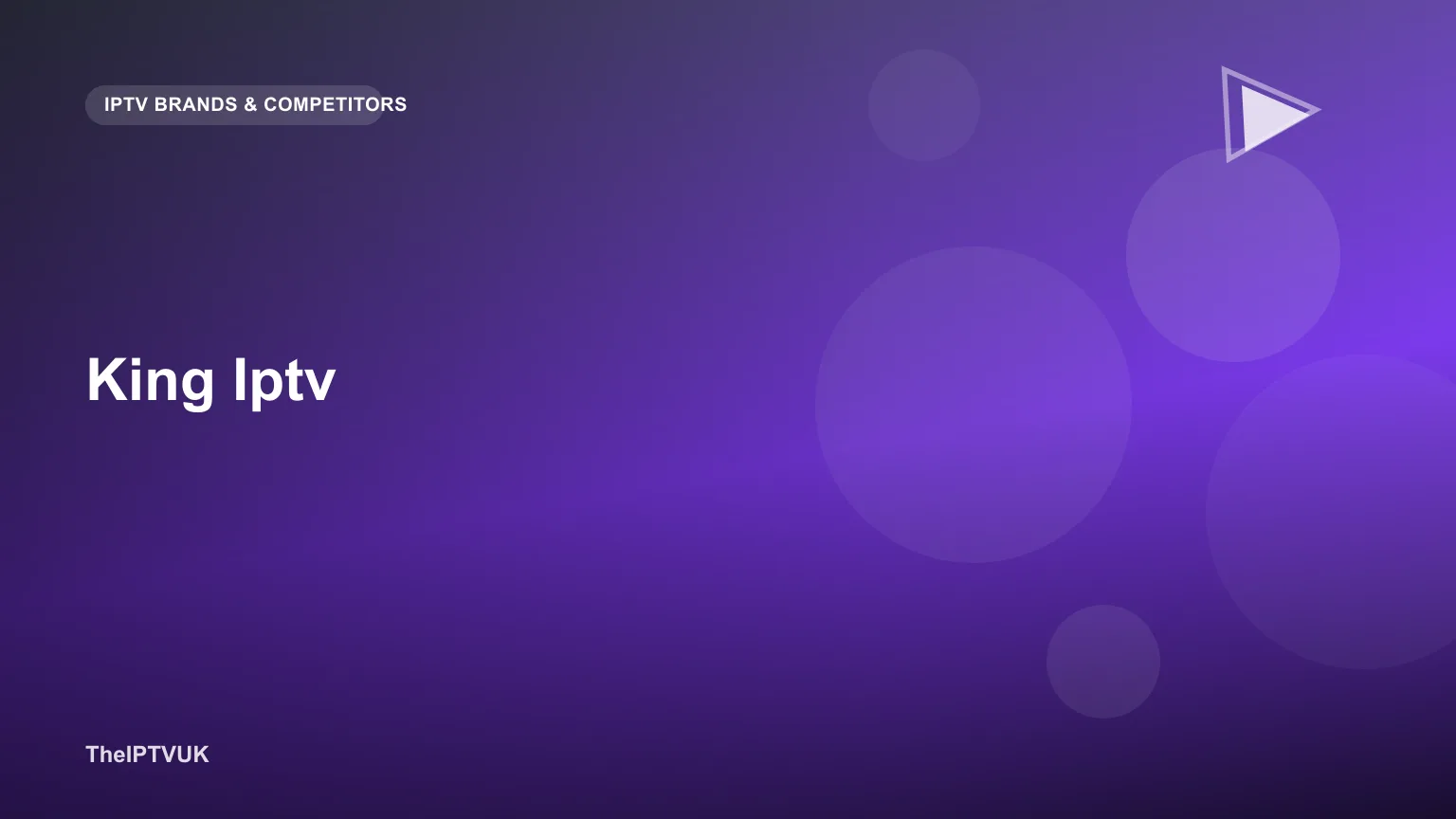 Television screen displaying a generic IPTV service menu representing King IPTV