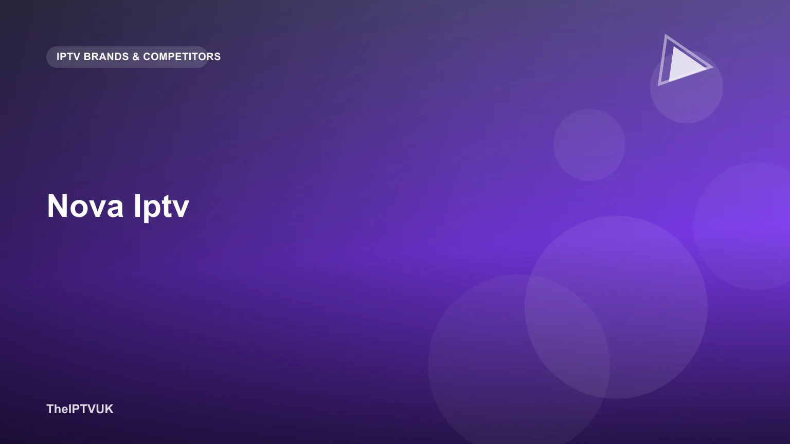 Generic IPTV streaming interface on a television representing a third-party IPTV service like Nova IPTV