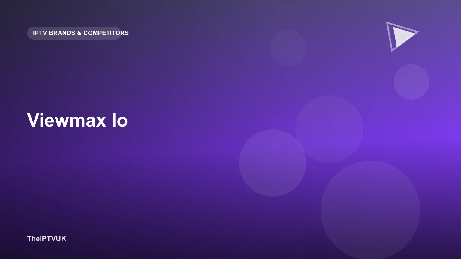 Generic streaming app interface on a television screen representing ViewMax IO