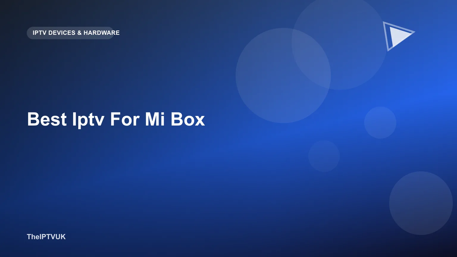 Xiaomi Mi Box streaming device connected to a television running an IPTV app