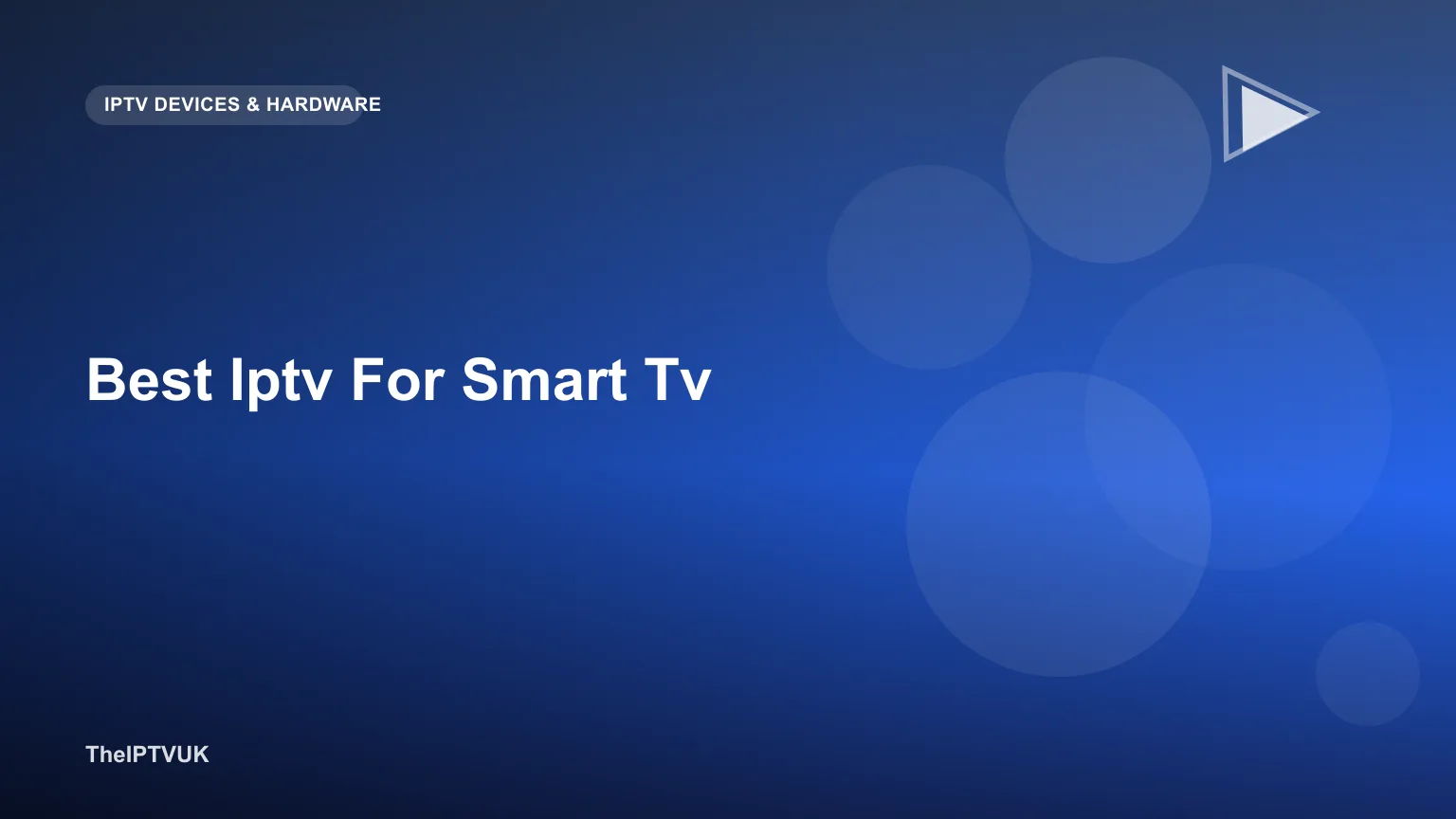 Modern Smart TV displaying a native IPTV app home screen