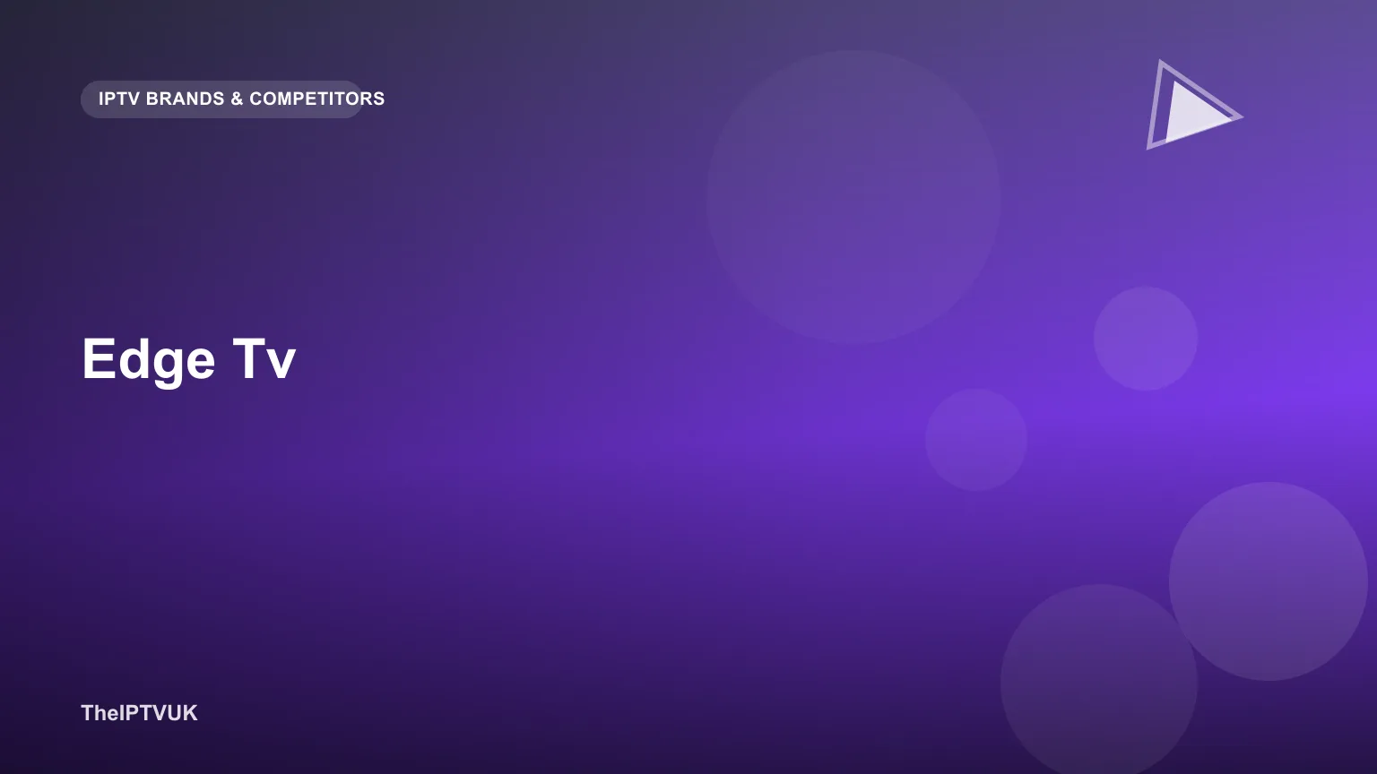 Streaming device connected to a television representing a third-party IPTV service such as Edge TV