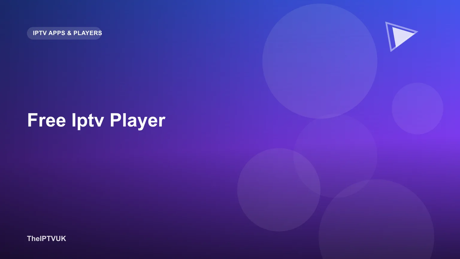 Free IPTV player app interface displayed on a television screen