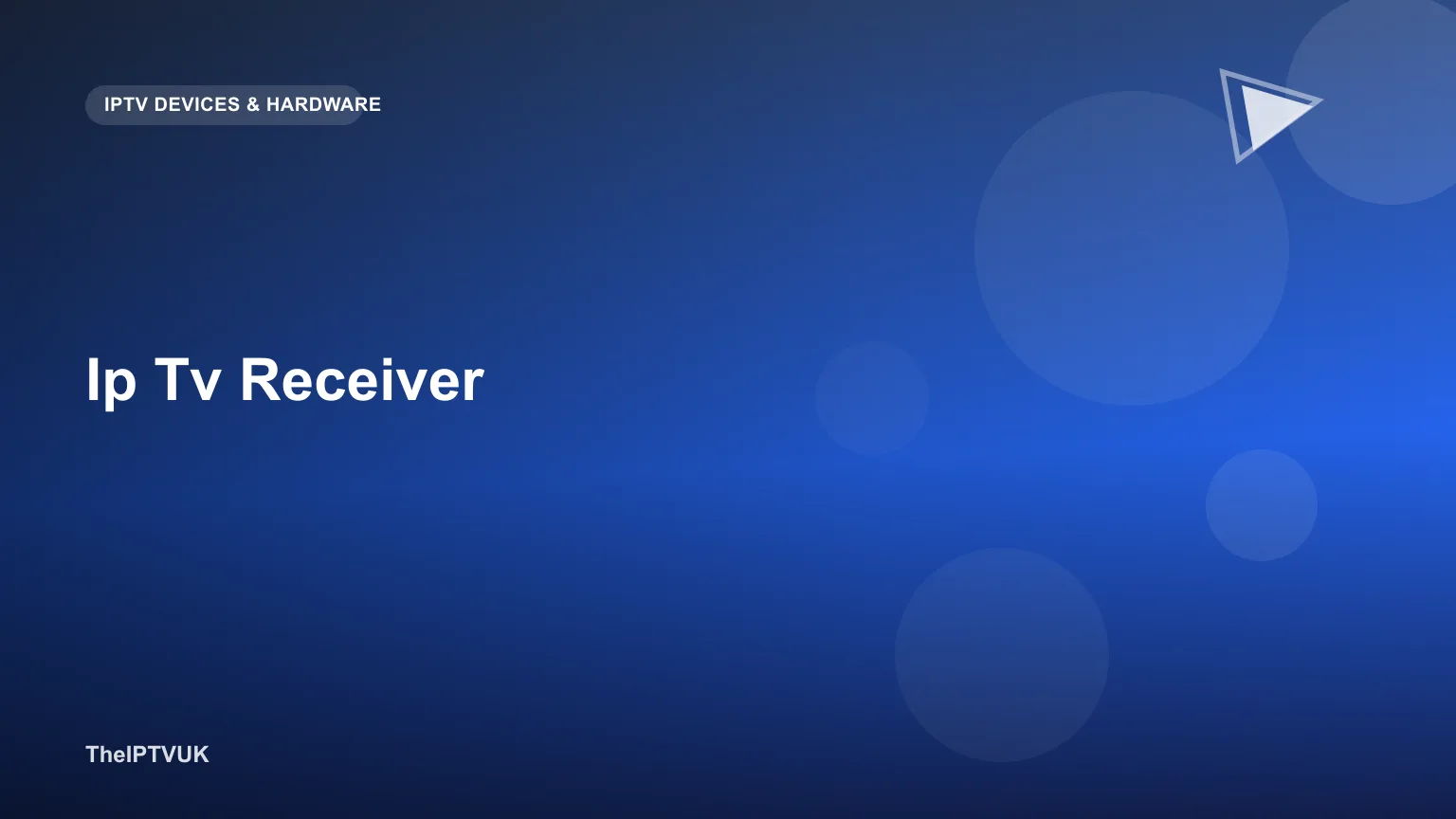 IPTV receiver box connected to a television with HDMI and network cables
