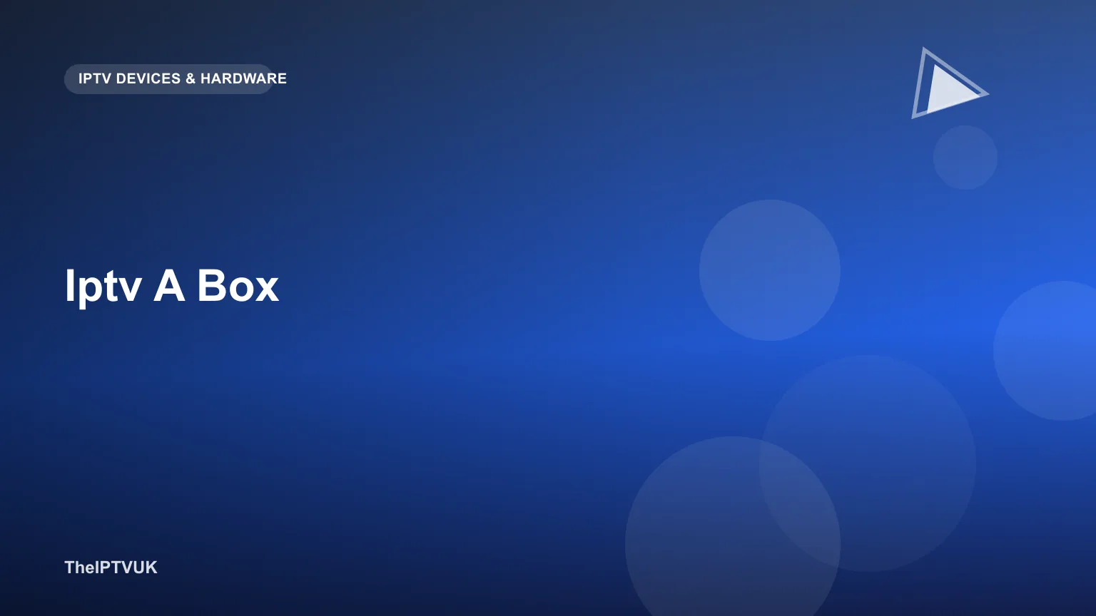 A small streaming box connected to a television, representing IPTV as a box setup