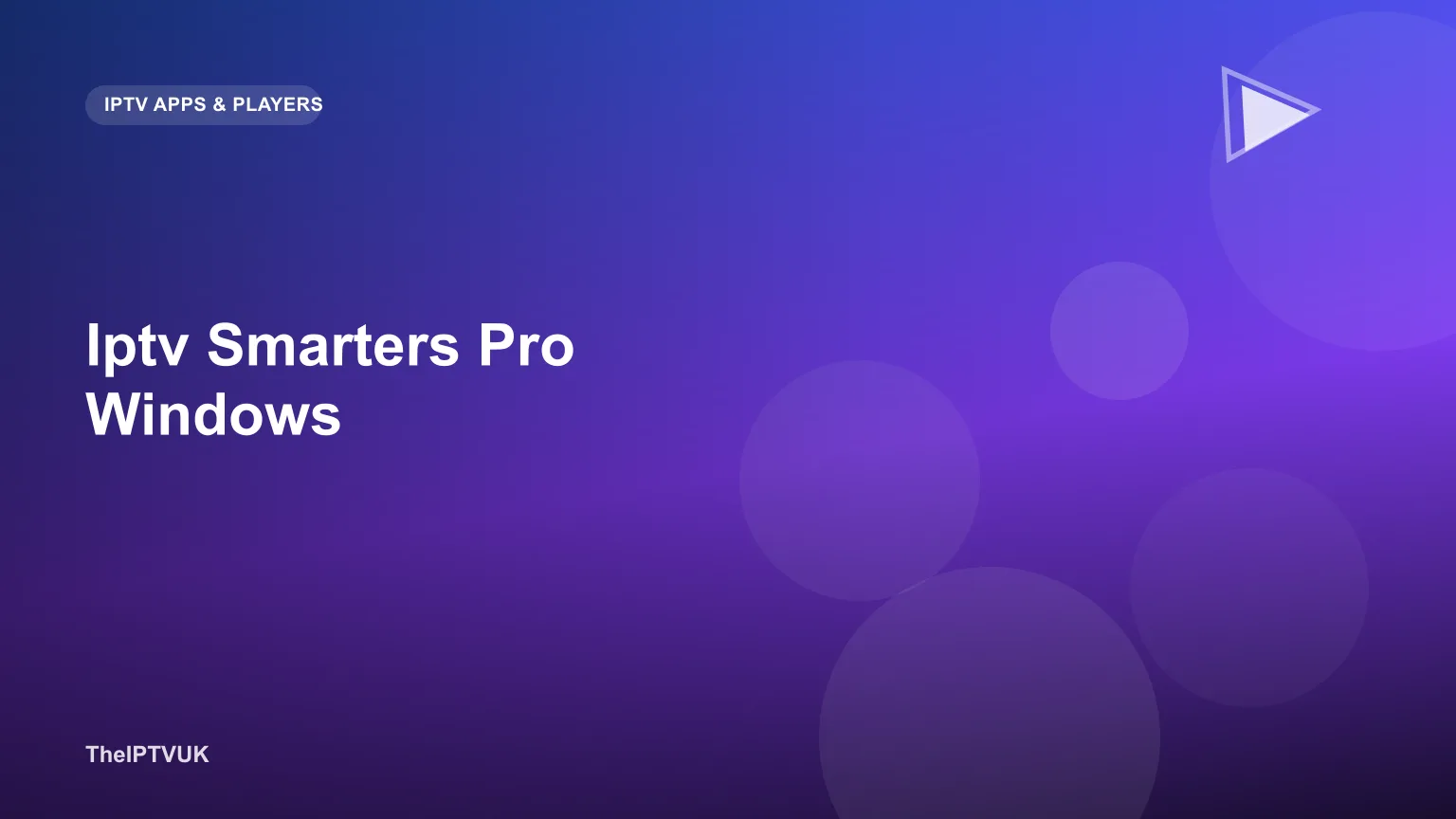 Windows laptop screen showing the IPTV Smarters Pro application interface