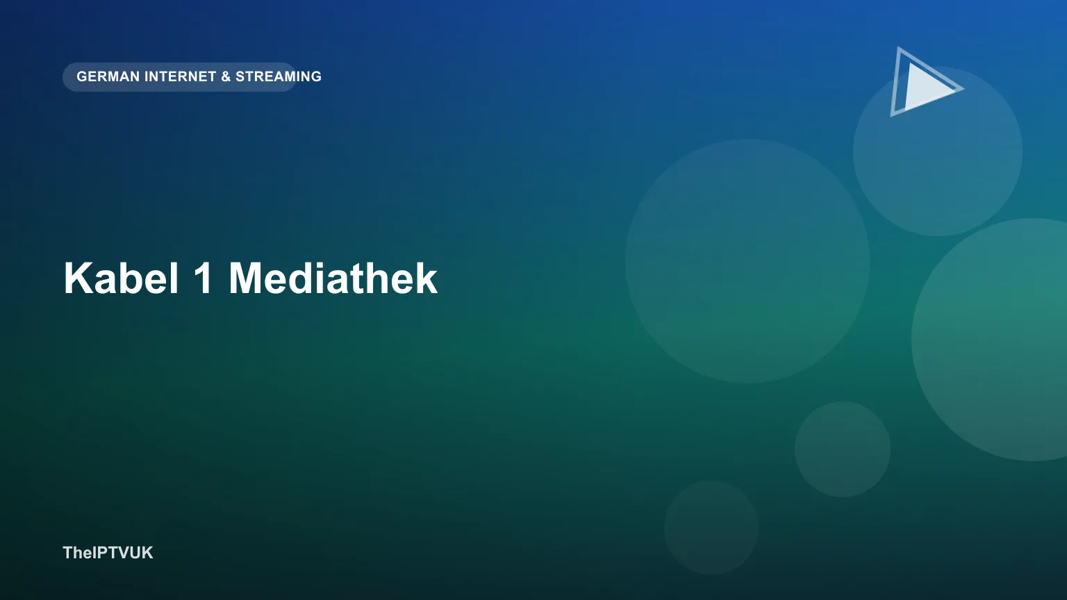 Fernseher zeigt die Startseite der Kabel Eins Mediathek App