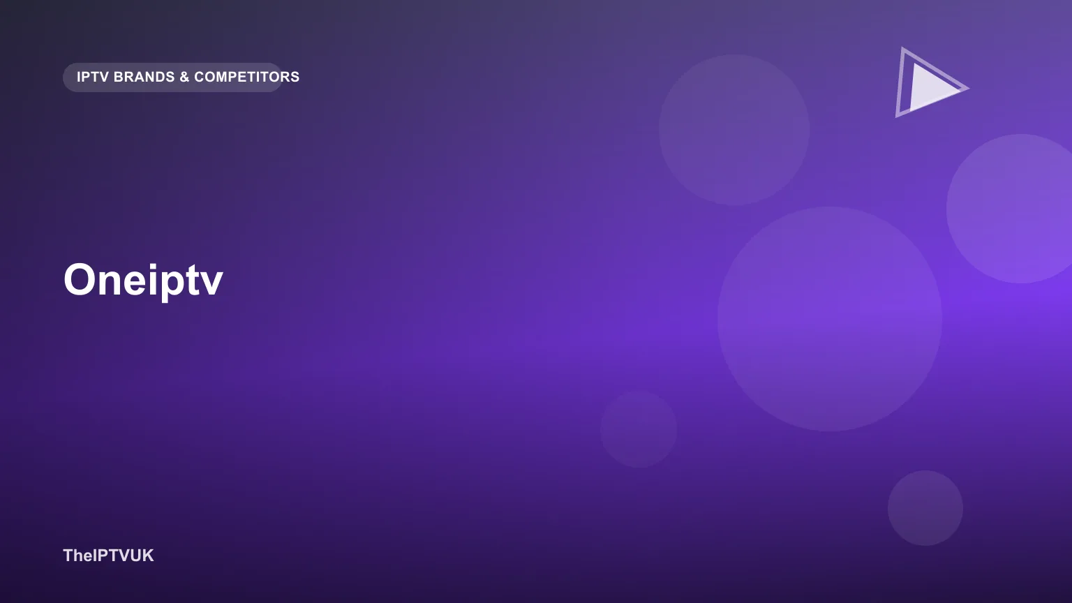 Streaming app menu on a television screen representing the One IPTV service