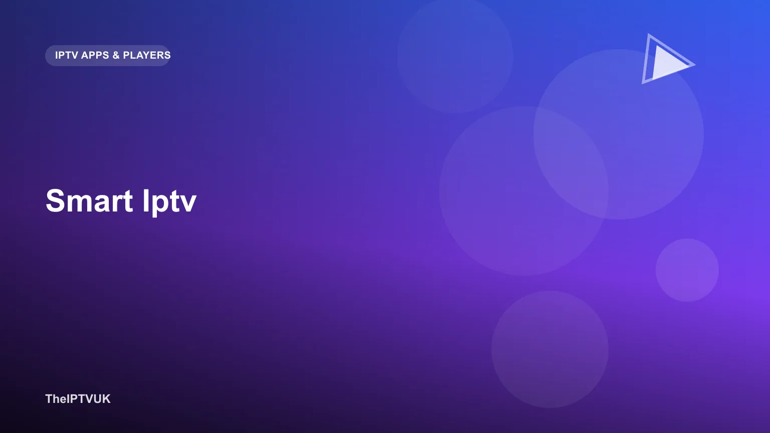 Samsung Smart TV home screen showing the Smart IPTV app icon
